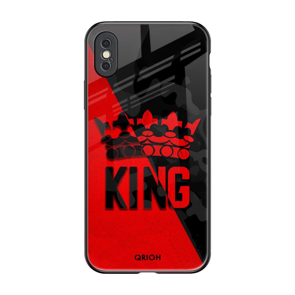 I Am A King iPhone XS Glass Back Cover Online