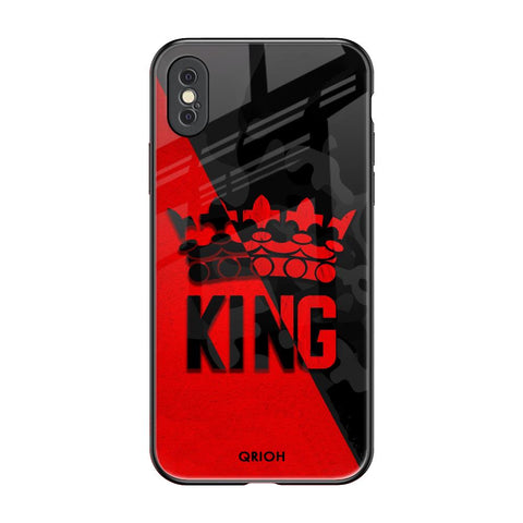 I Am A King iPhone XS Glass Back Cover Online