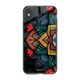 Retro Gorgeous Flower iPhone XS Glass Back Cover Online