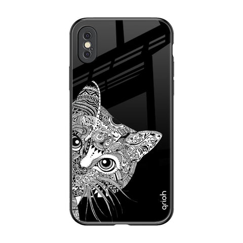 Kitten Mandala iPhone XS Glass Back Cover Online