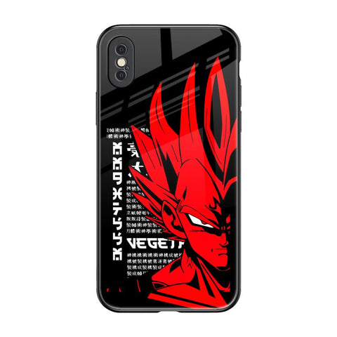 Red Vegeta iPhone XS Glass Back Cover Online