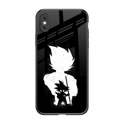Monochrome Goku iPhone XS Glass Back Cover Online