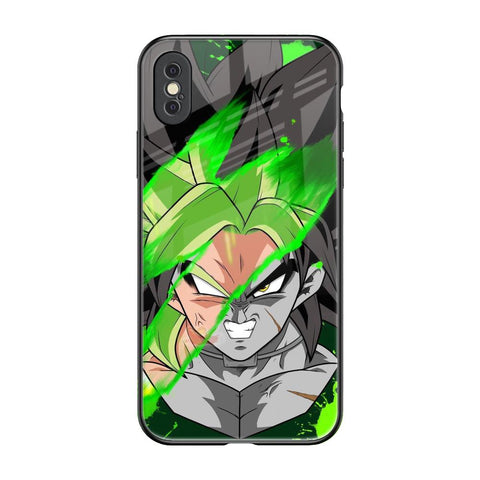 Anime Green Splash iPhone XS Glass Back Cover Online
