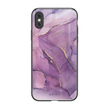 Purple Gold Marble iPhone XS Glass Back Cover Online