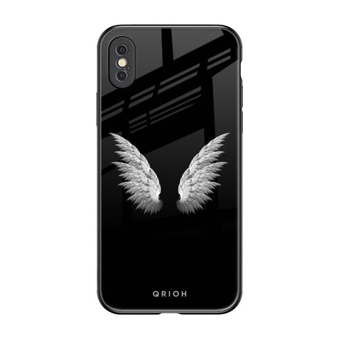 White Angel Wings iPhone XS Glass Back Cover Online