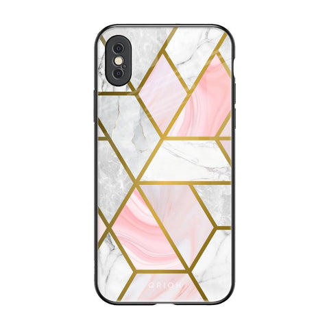 Geometrical Marble iPhone XS Glass Back Cover Online