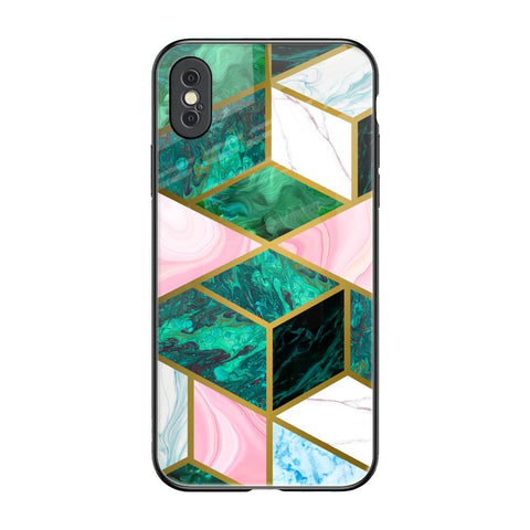 Seamless Green Marble iPhone XS Glass Back Cover Online