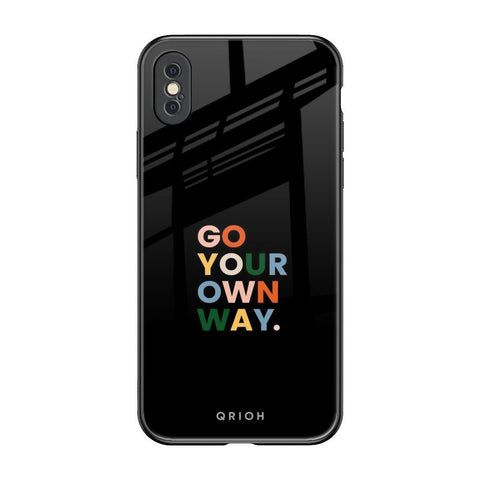 Go Your Own Way iPhone XS Glass Back Cover Online