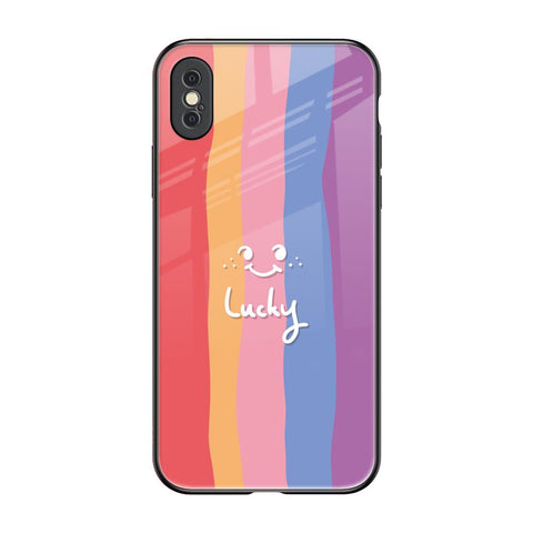 Lucky Abstract iPhone XS Glass Back Cover Online