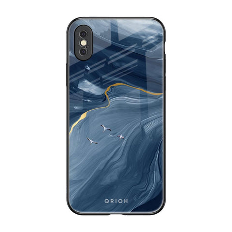 Deep Ocean Marble iPhone XS Glass Back Cover Online