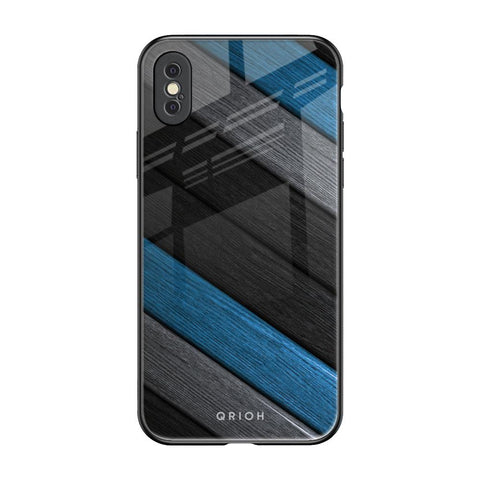 Multicolor Wooden Effect iPhone XS Glass Back Cover Online
