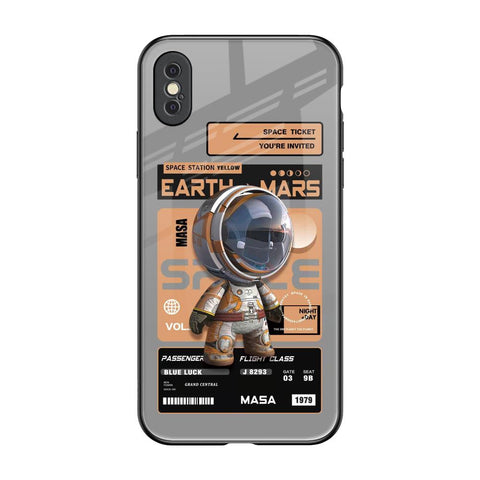 Space Ticket iPhone XS Glass Back Cover Online