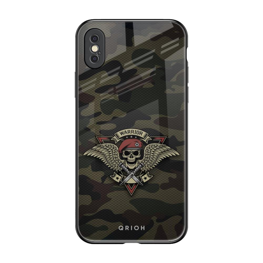 Army Warrior iPhone XS Glass Back Cover Online