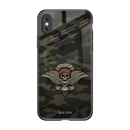 Army Warrior iPhone XS Glass Back Cover Online