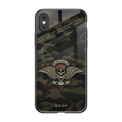 Army Warrior iPhone XS Glass Back Cover Online