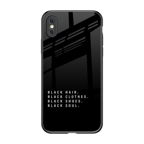 Black Soul iPhone XS Glass Back Cover Online
