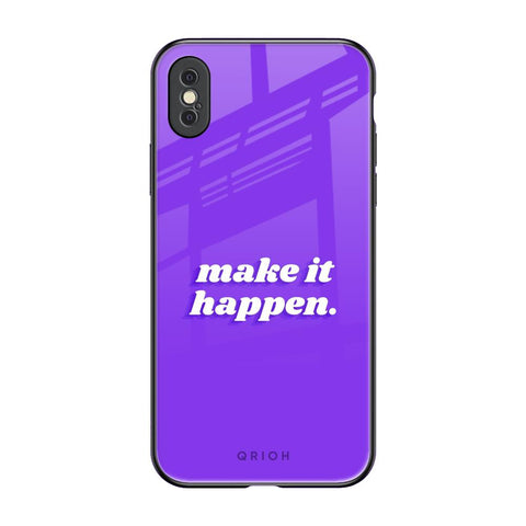 Make it Happen iPhone XS Glass Back Cover Online