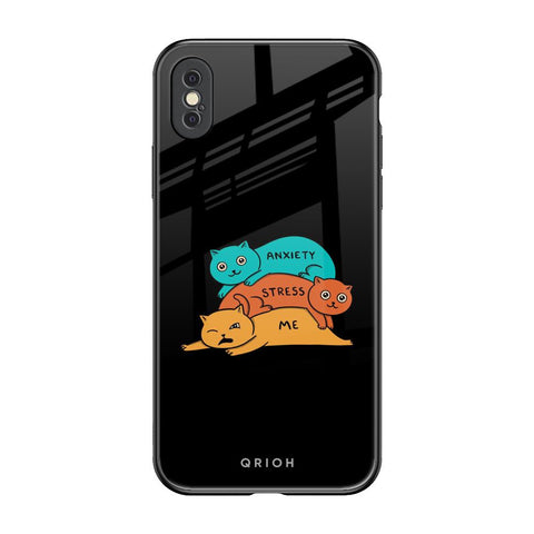 Anxiety Stress iPhone XS Glass Back Cover Online
