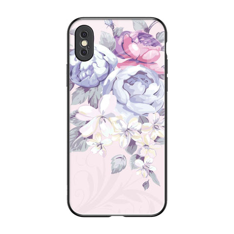Elegant Floral iPhone XS Glass Back Cover Online