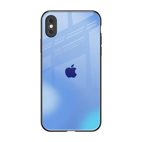 Vibrant Blue Texture iPhone XS Glass Back Cover Online