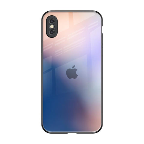 Blue Mauve Gradient iPhone XS Glass Back Cover Online