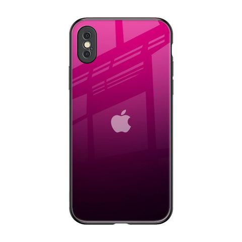 Purple Ombre Pattern iPhone XS Glass Back Cover Online