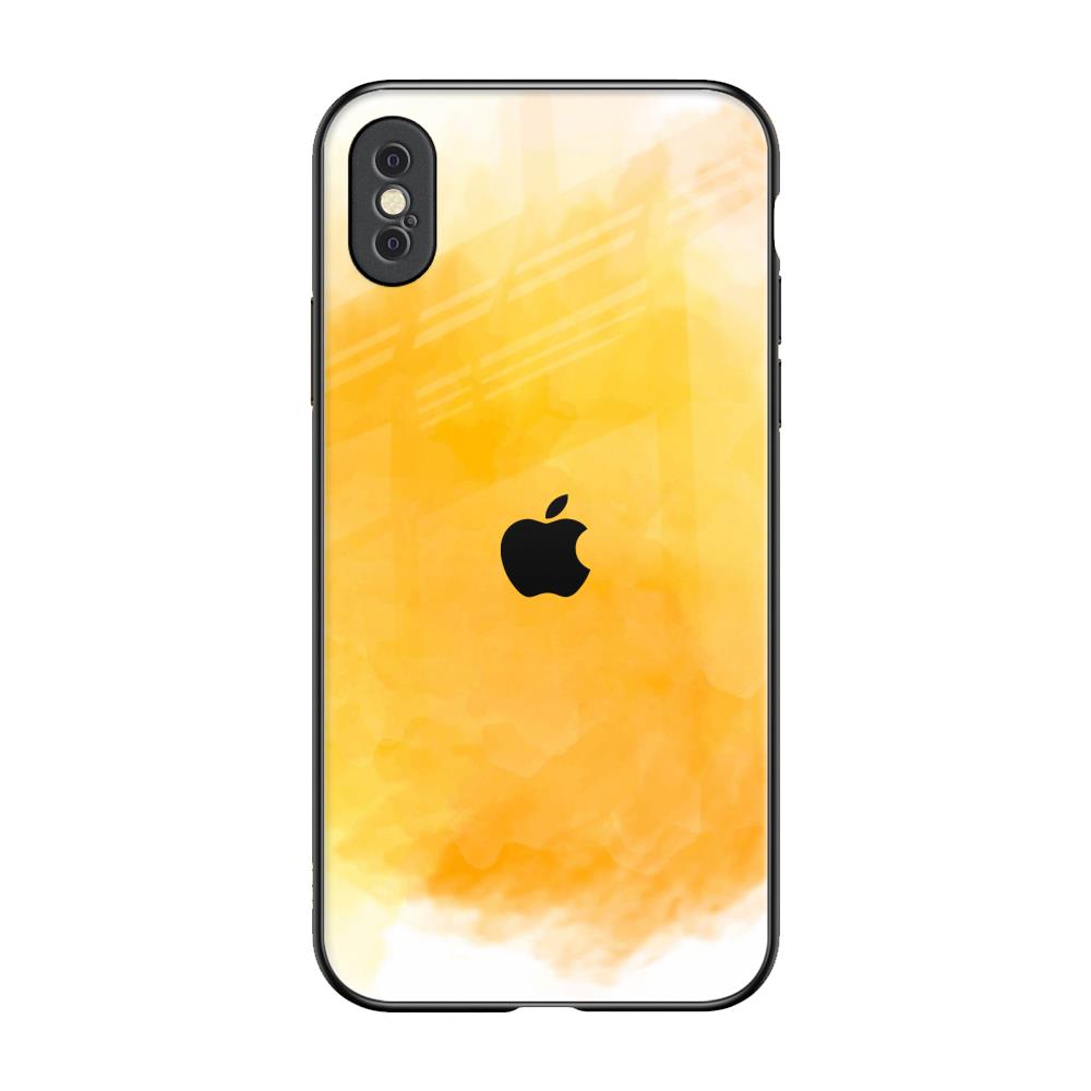 Rustic Orange iPhone XS Glass Back Cover Online