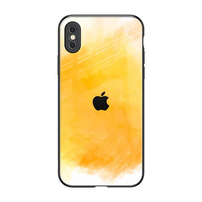 Rustic Orange iPhone XS Glass Back Cover Online
