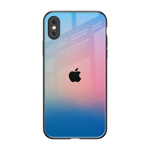Blue & Pink Ombre iPhone XS Glass Back Cover Online