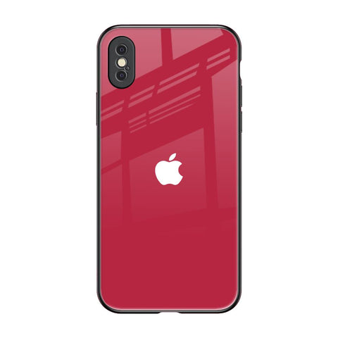 Solo Maroon iPhone XS Glass Back Cover Online