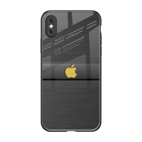 Grey Metallic Glass iPhone XS Glass Back Cover Online