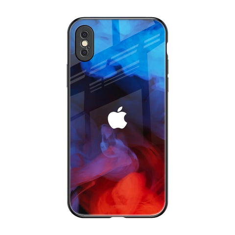 Dim Smoke iPhone XS Glass Back Cover Online