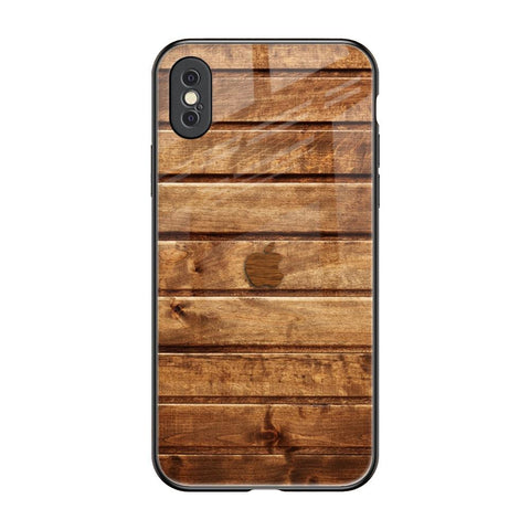 Wooden Planks iPhone XS Glass Back Cover Online
