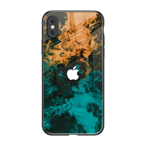 Watercolor Wave iPhone XS Glass Back Cover Online