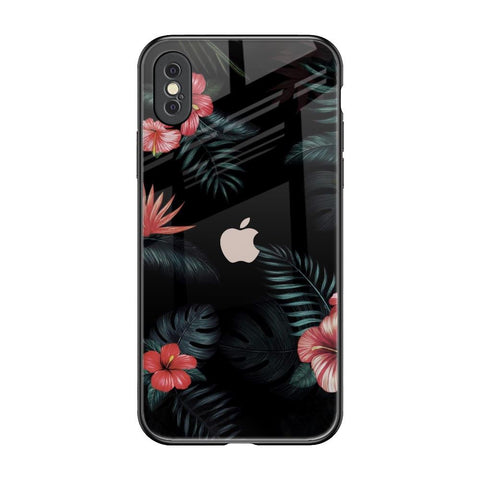 Tropical Art Flower iPhone XS Glass Back Cover Online