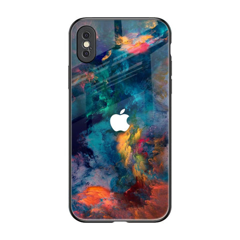 Colored Storm iPhone XS Glass Back Cover Online