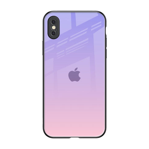 Lavender Gradient iPhone XS Glass Back Cover Online