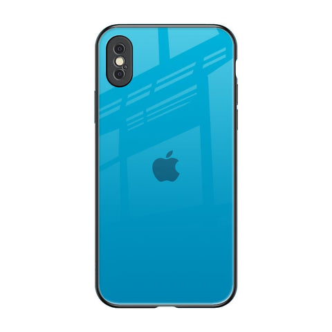 Blue Aqua iPhone XS Glass Back Cover Online