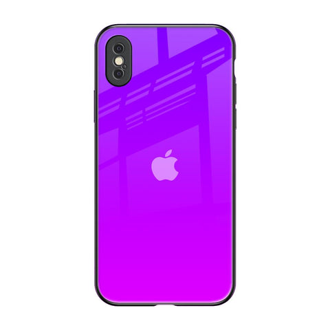 Purple Pink iPhone XS Glass Back Cover Online
