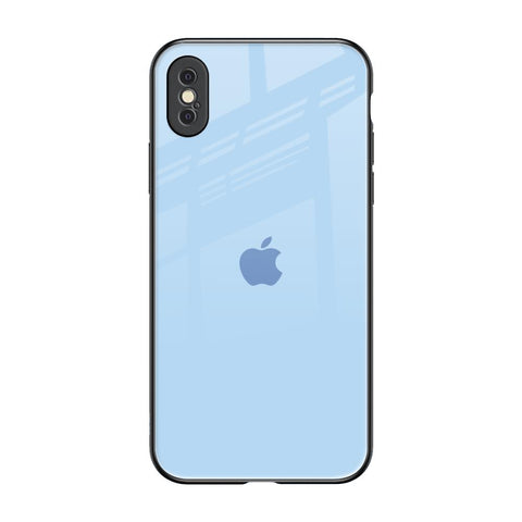 Pastel Sky Blue iPhone XS Glass Back Cover Online