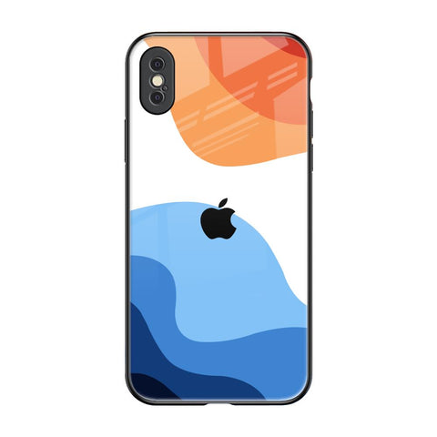 Wavy Color Pattern iPhone XS Glass Back Cover Online