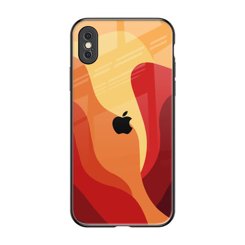 Magma Color Pattern iPhone XS Glass Back Cover Online