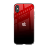 Maroon Faded iPhone XS Glass Back Cover Online
