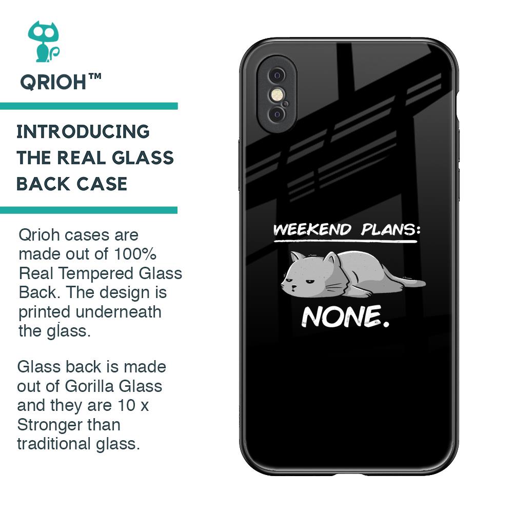 Weekend Plans Glass Case for iPhone XS
