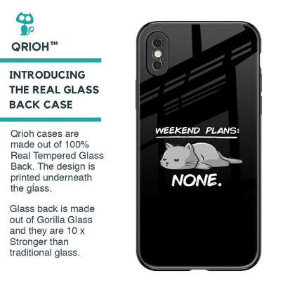 Weekend Plans Glass Case for iPhone XS