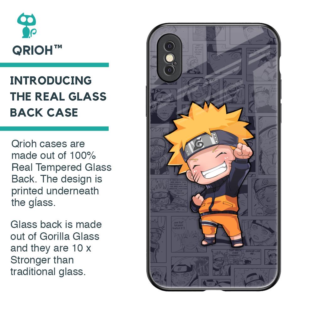 Orange Chubby Glass Case for iPhone XS