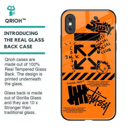 Anti Social Club Glass Case for iPhone XS