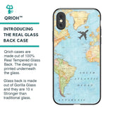 Travel Map Glass Case for iPhone XS