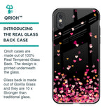 Heart Rain Fall Glass Case For iPhone XS