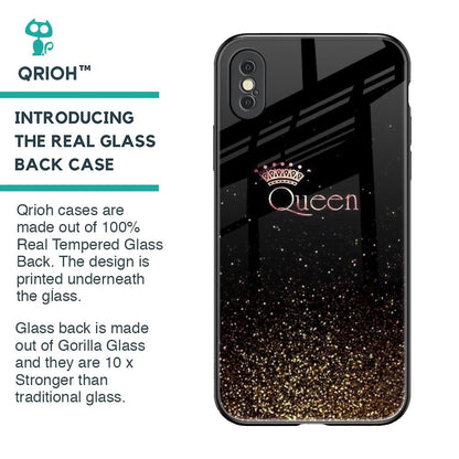 I Am The Queen Glass Case for iPhone XS
